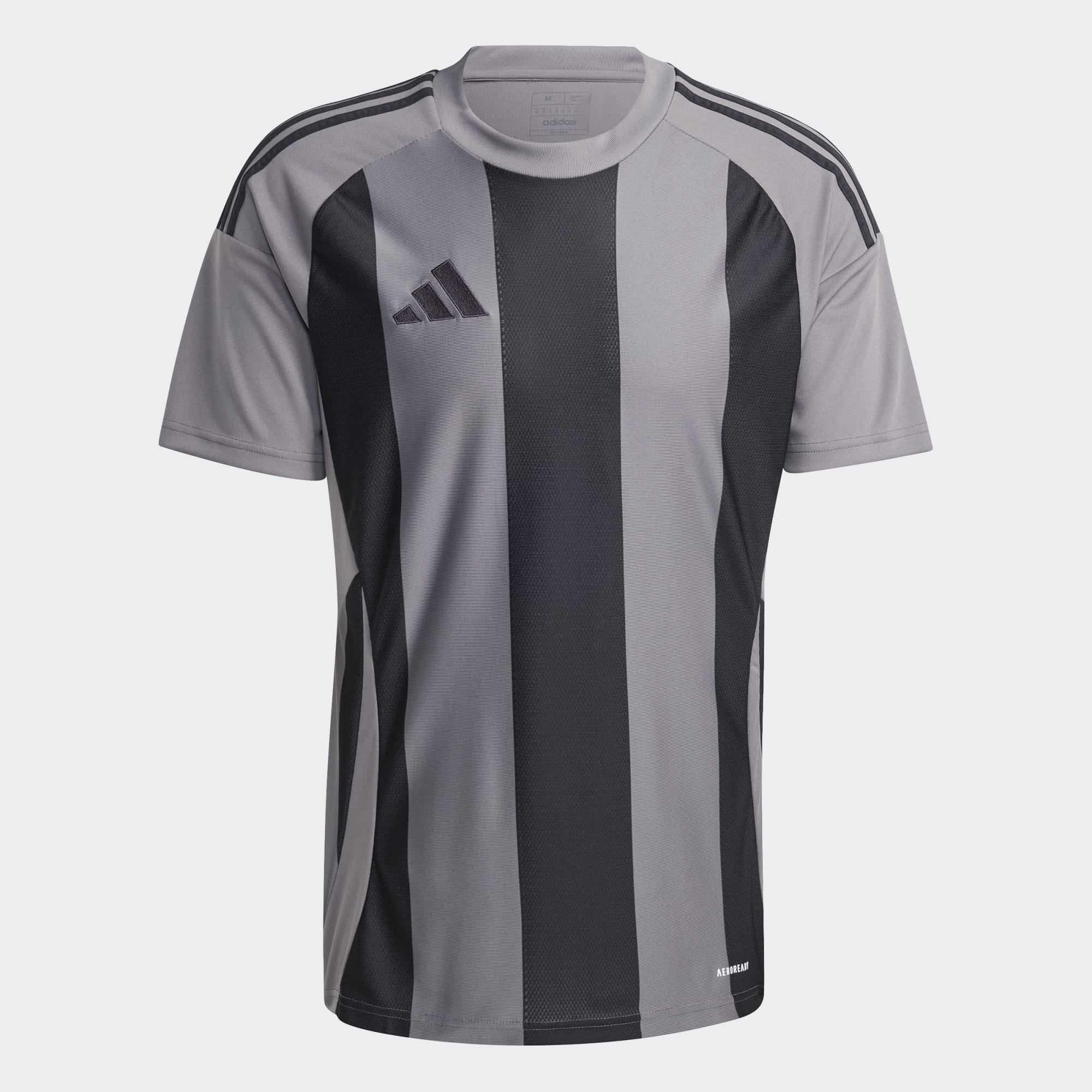 Футболка Adidas Striped 24 Сірий/чорний