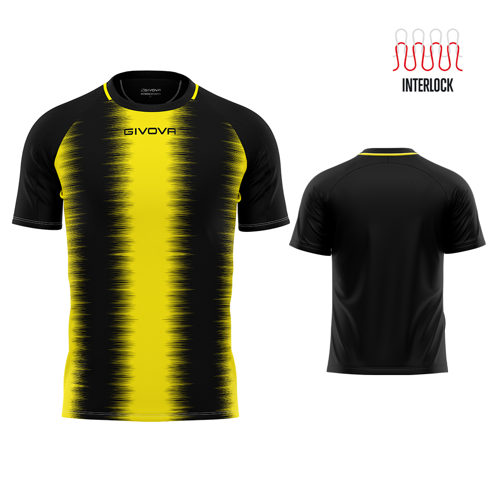 Футболка GIVOVA SHIRT STRIPE M/C INTERLOCK MAC06 Жовтий/чорний