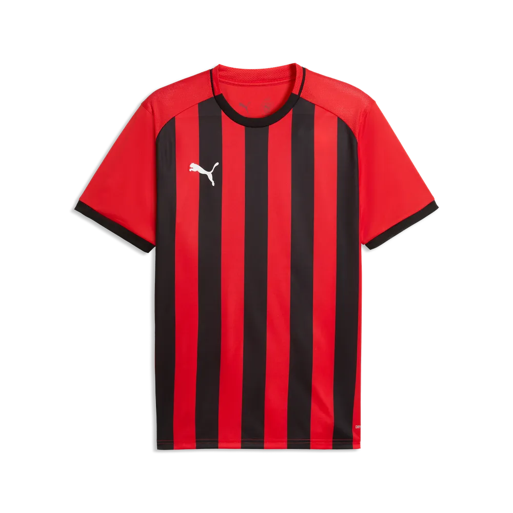 Футболка PUMA teamLIGA26 Striped Jersey 706550 Червоний/чорний