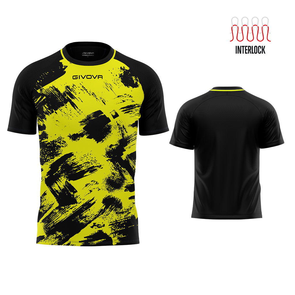 Футболка GIVOVA SHIRT ART INTERLOCK M/C MAC05 жовтий/чорний