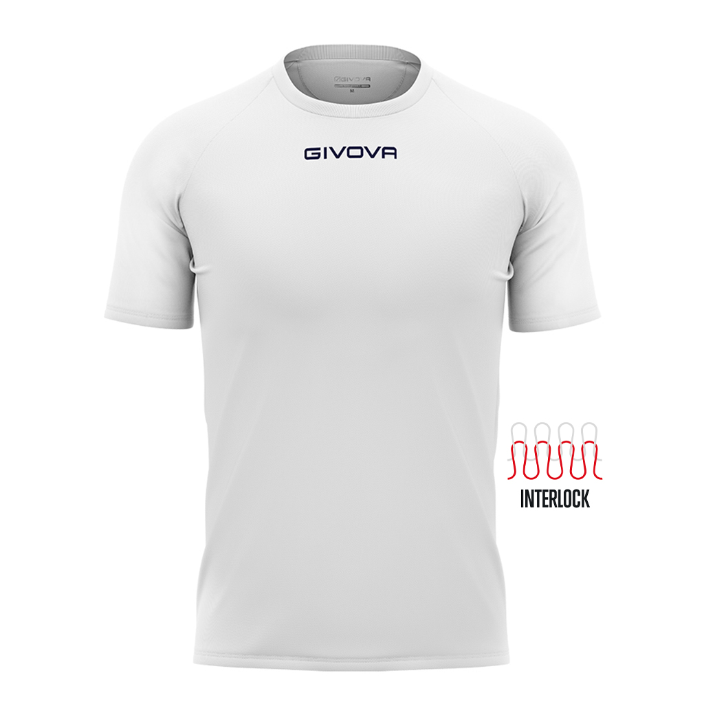 Футболка GIVOVA SHIRT CAPO INTERLOCK MAC03 білий