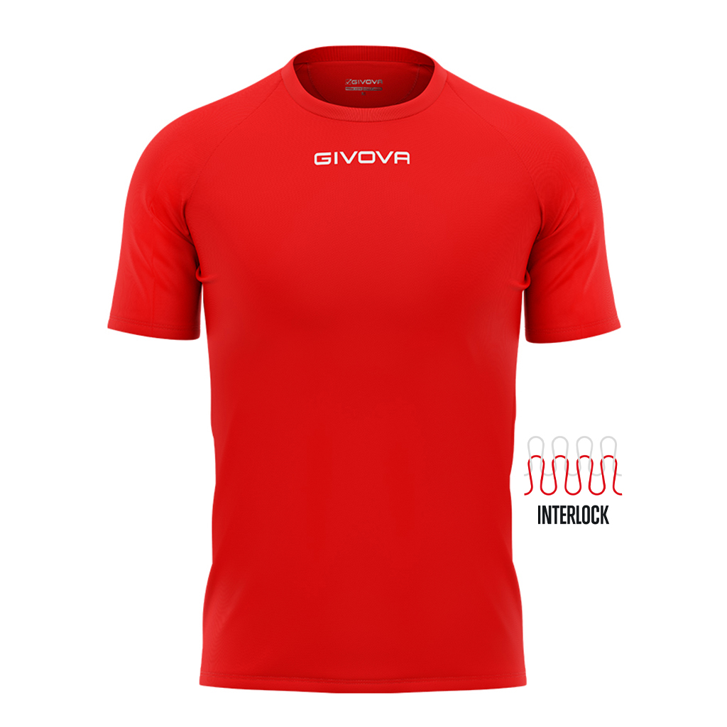 Футболка GIVOVA SHIRT CAPO INTERLOCK MAC03 червоний