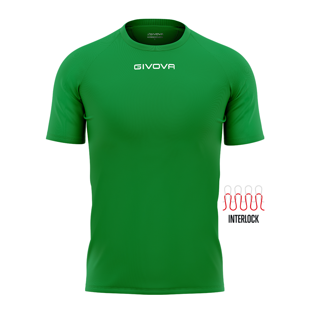 Футболка GIVOVA SHIRT CAPO INTERLOCK MAC03 зелений