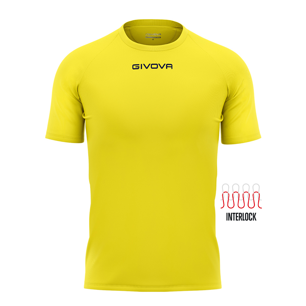 Футболка GIVOVA SHIRT CAPO INTERLOCK MAC03 жовтий