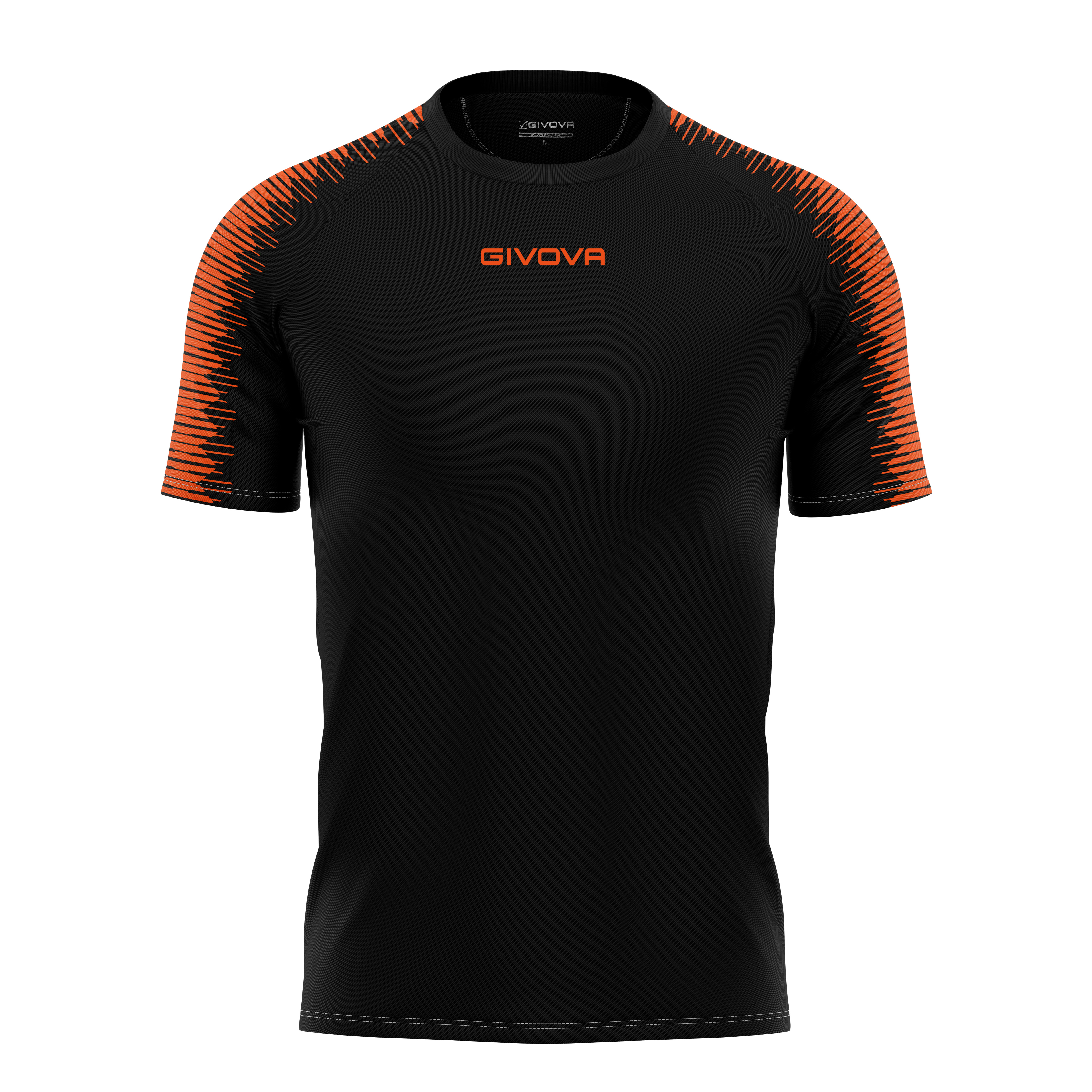 Футболка GIVOVA SHIRT CLUB IN MESH MAC10 черный/оранжевый