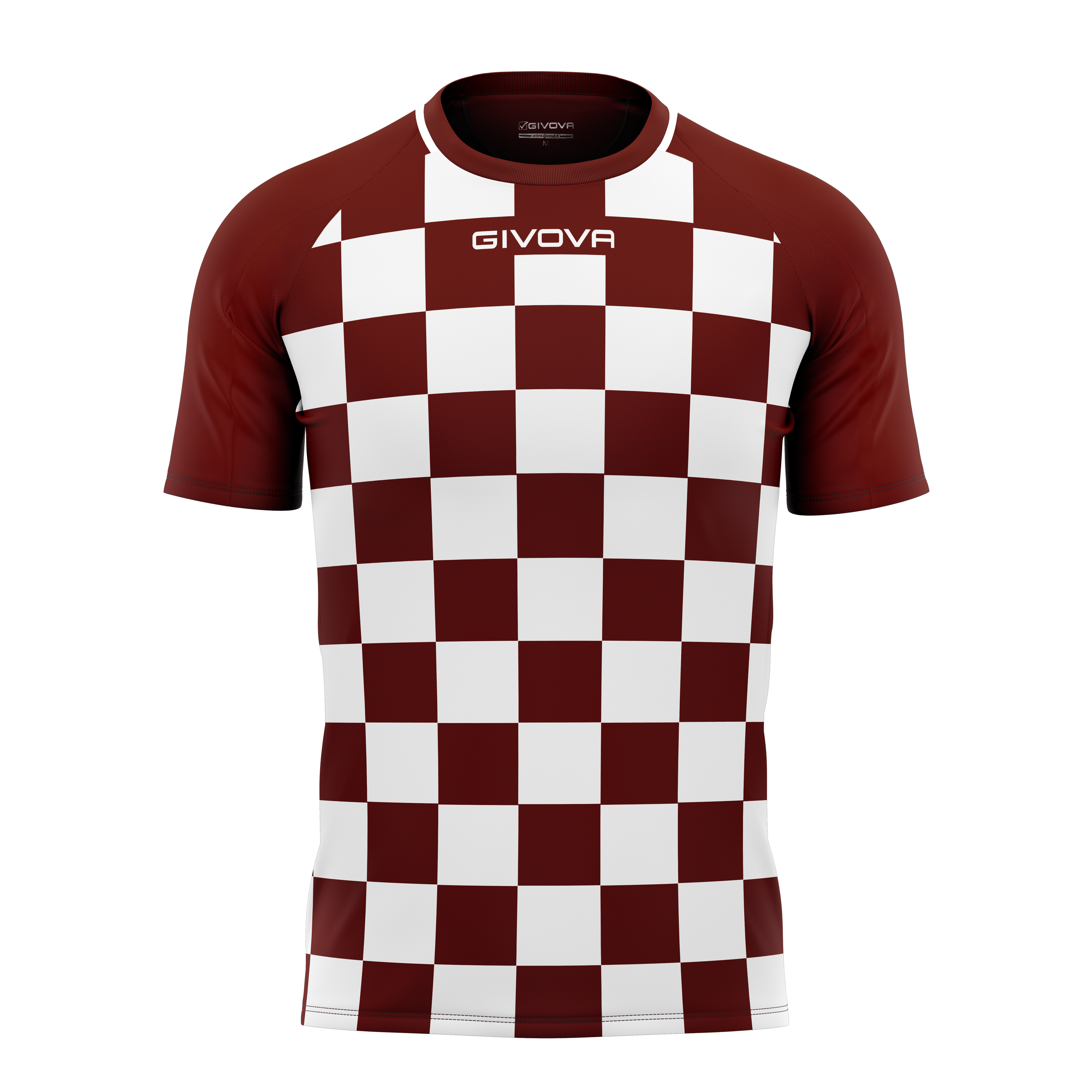 Футболка GIVOVA SHIRT DAMA INTERLOCK MAC33 бордовий/білий