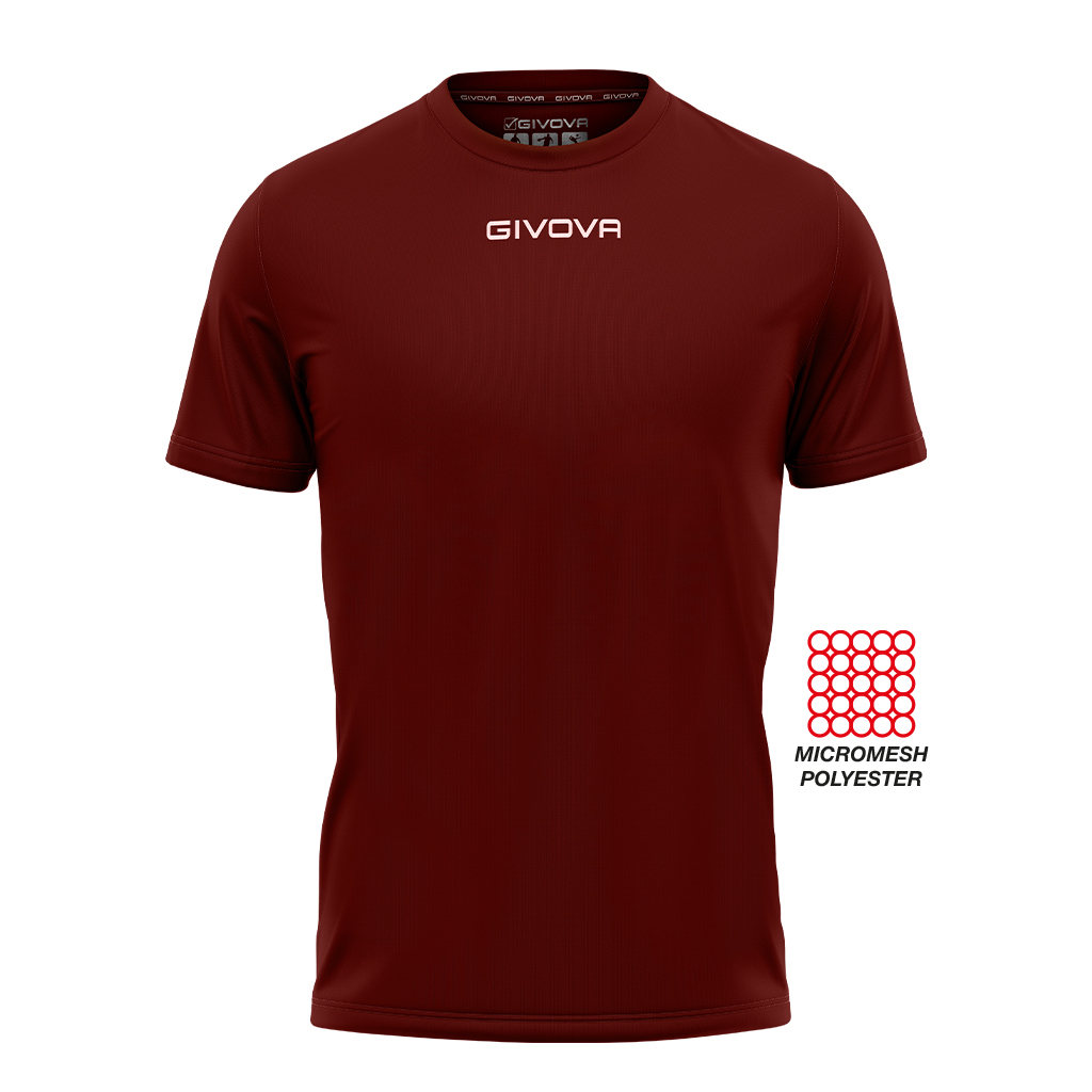 Футболка GIVOVA SHIRT GIVOVA ONE MICROFORATA MAC01 бордовий