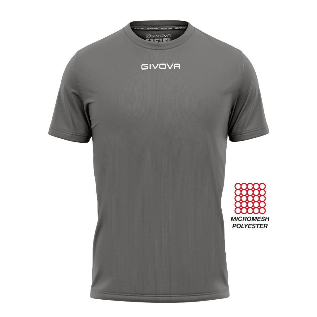 Футболка GIVOVA SHIRT GIVOVA ONE MICROFORATA MAC01 темно-сірий
