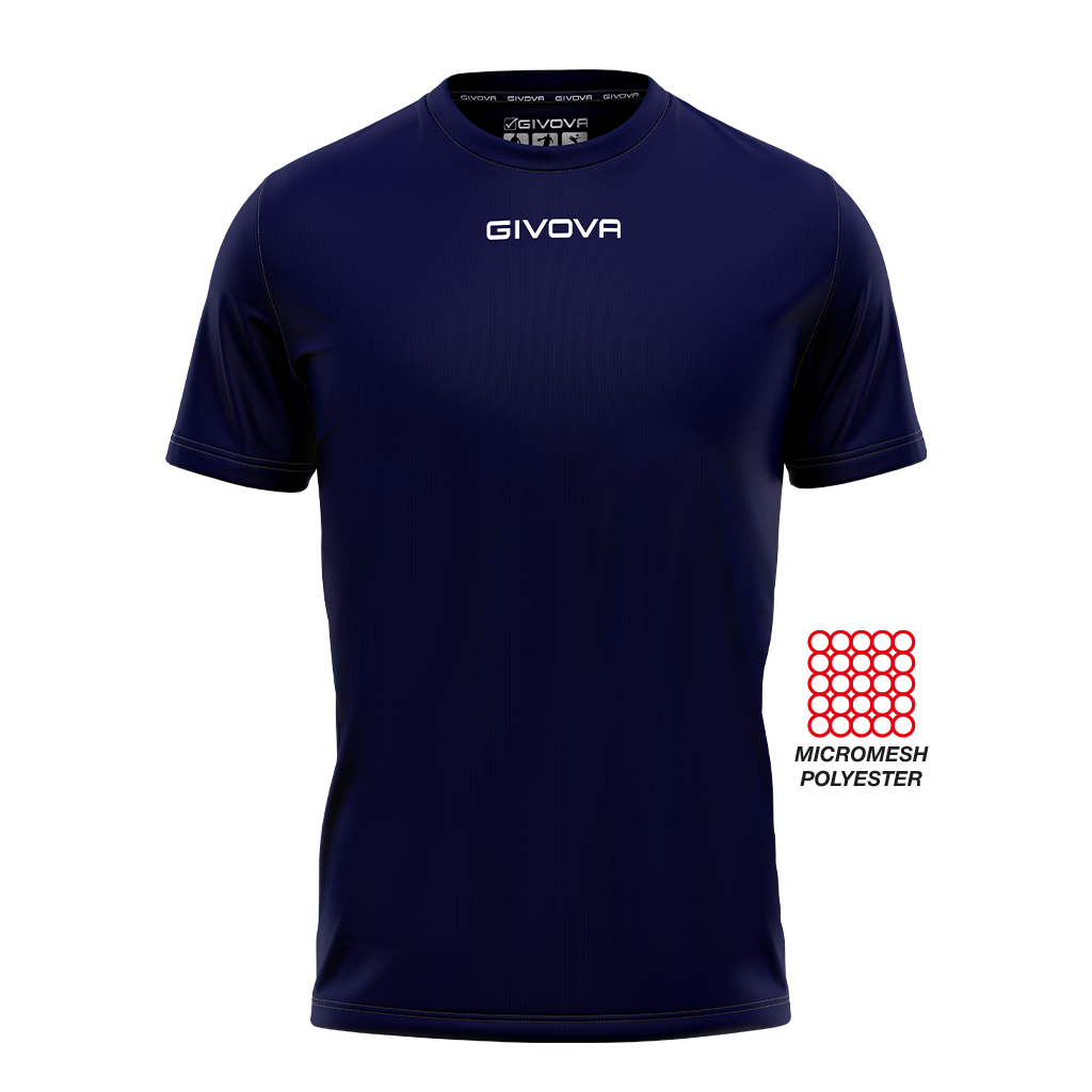 Футболка GIVOVA SHIRT GIVOVA ONE MICROFORATA MAC01 темно-синій