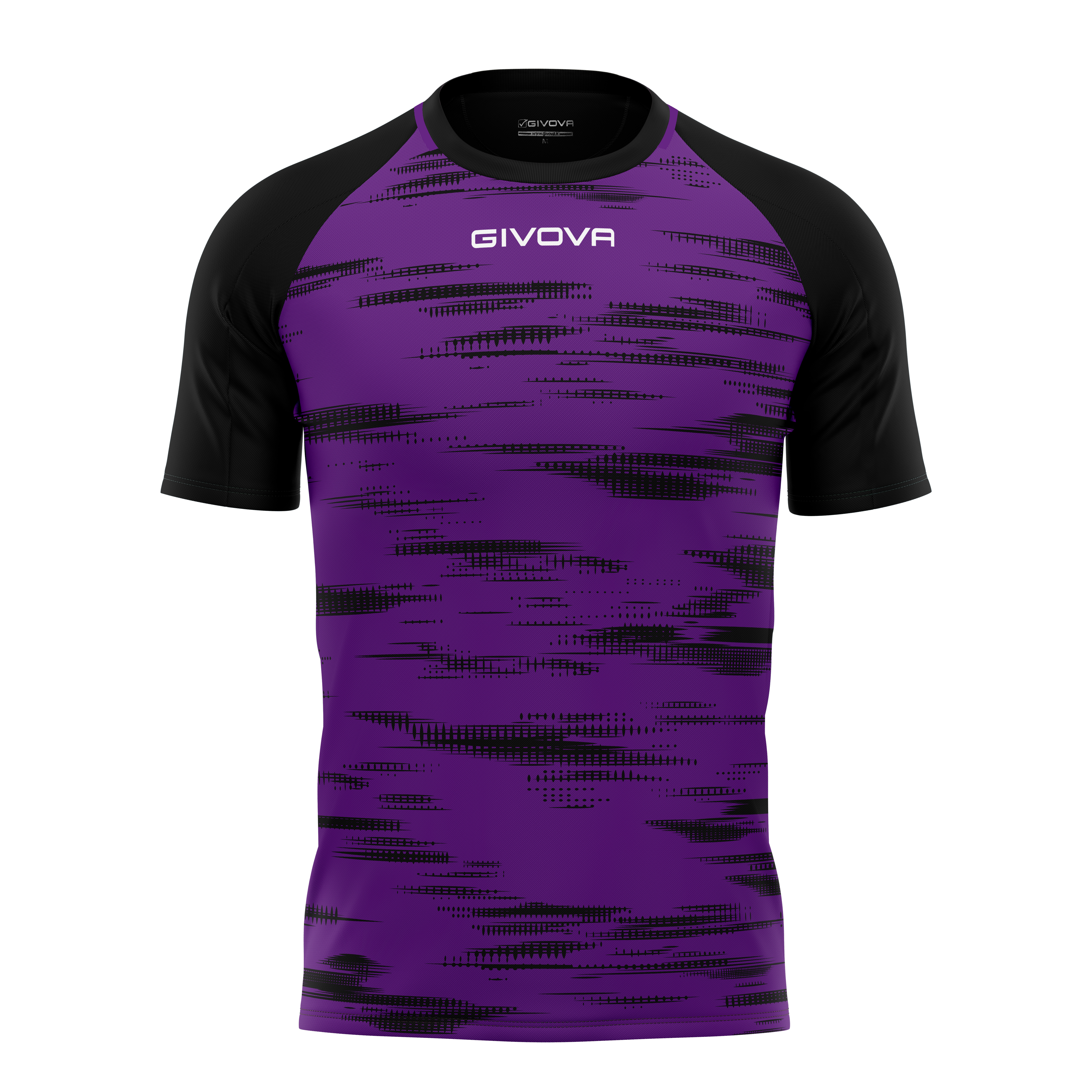 Футболка GIVOVA SHIRT PIXEL INTERLOCK MA035 фиолетовый/черный