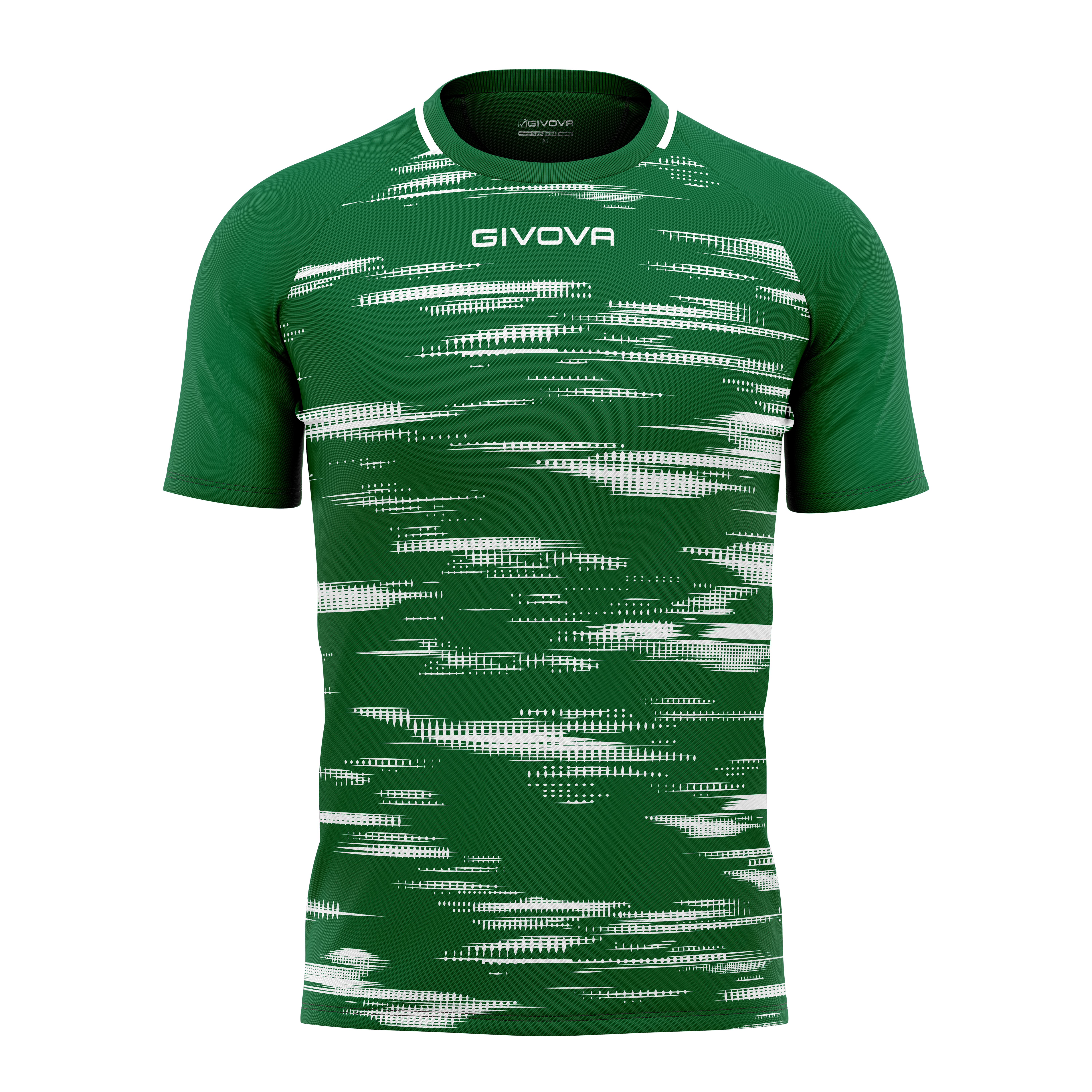 Футболка GIVOVA SHIRT PIXEL INTERLOCK MA035 зеленый/белый