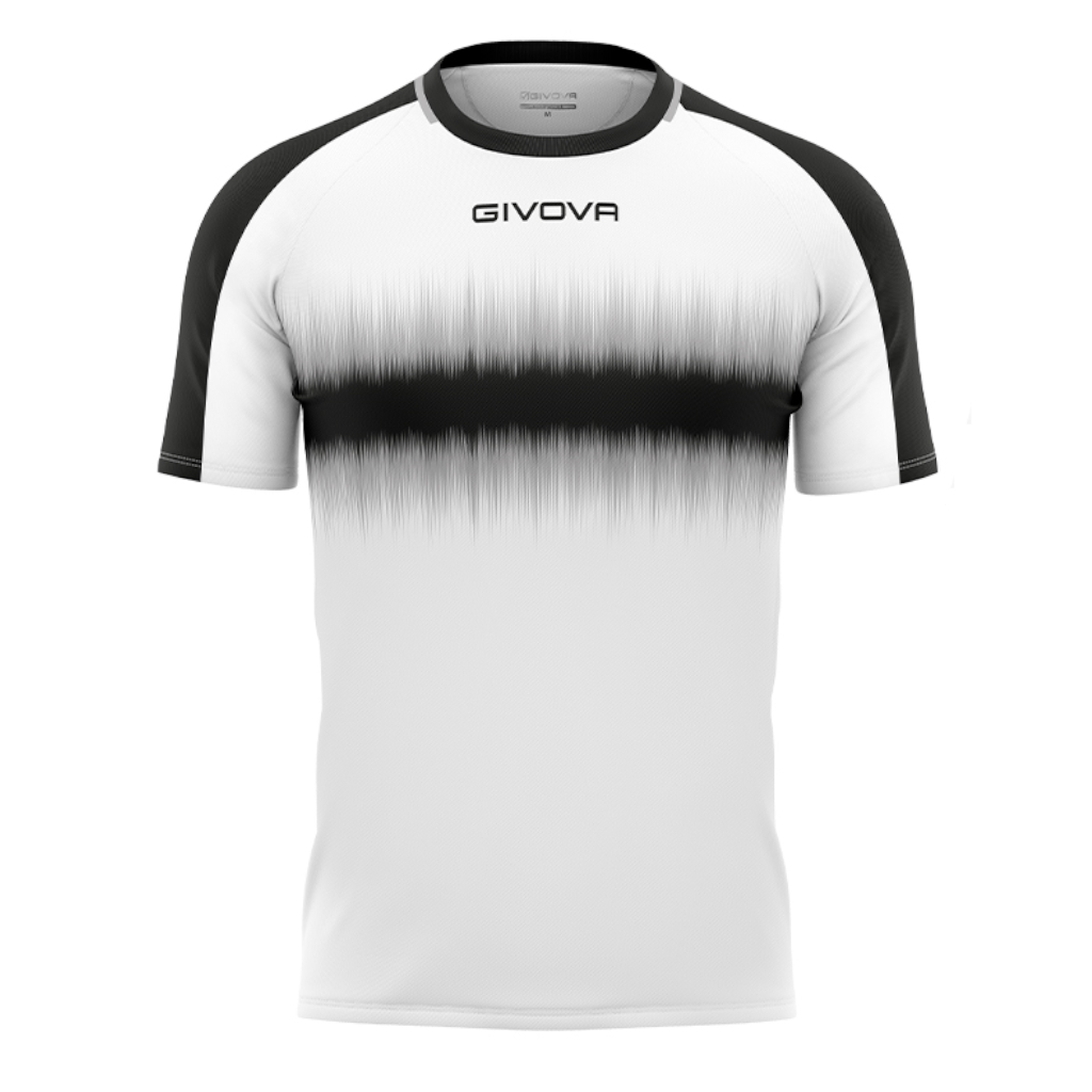 Футболка GIVOVA SHIRT RADIO INTERLOCK MA032 білий/чорний