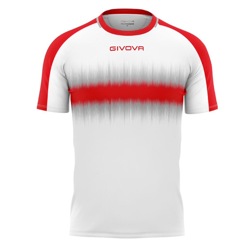 Футболка GIVOVA SHIRT RADIO INTERLOCK MA032 червоний/білий