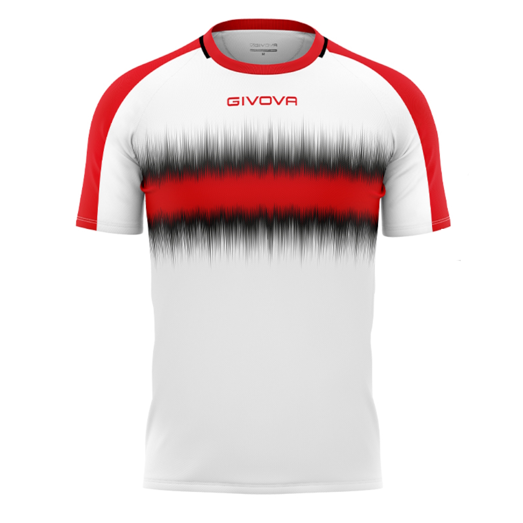 Футболка GIVOVA SHIRT RADIO INTERLOCK MA032 червоний/чорний