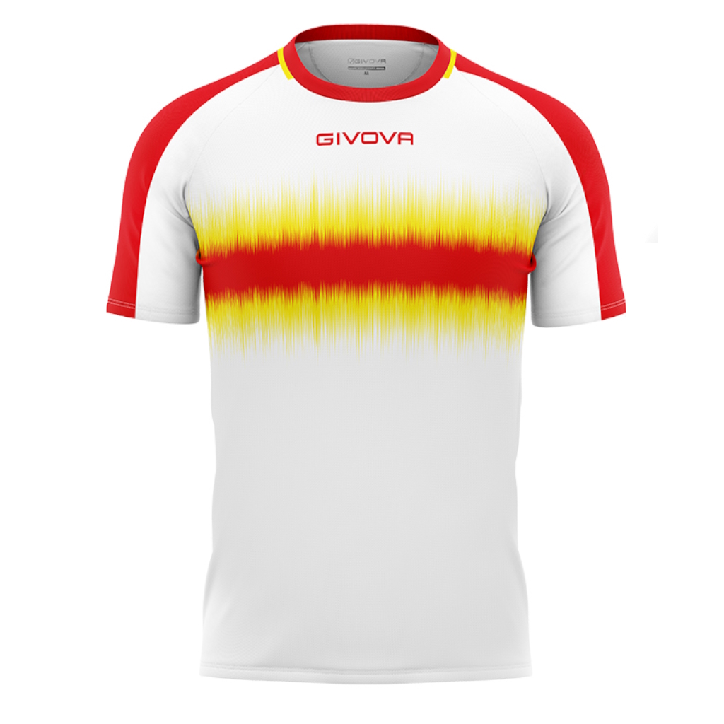 Футболка GIVOVA SHIRT RADIO INTERLOCK MA032 червоний/жовтий