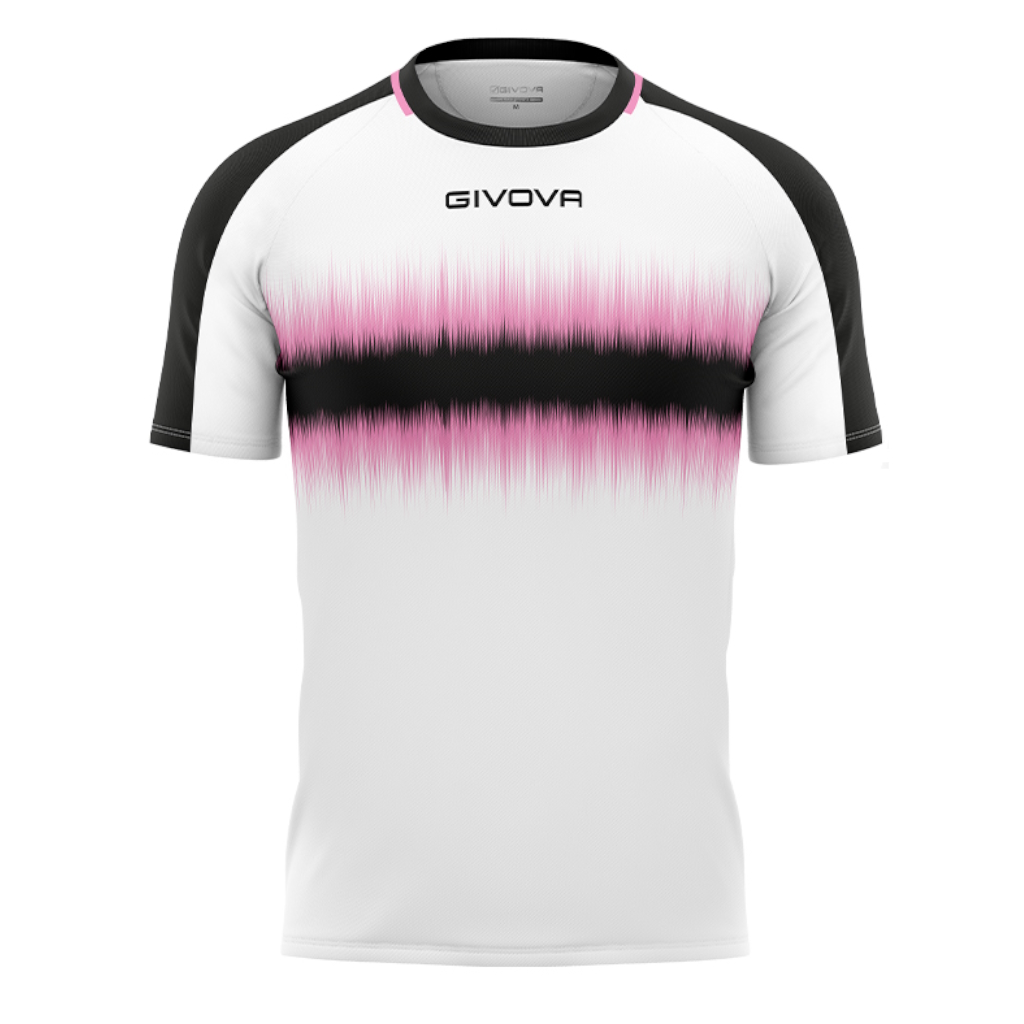 Футболка GIVOVA SHIRT RADIO INTERLOCK MA032 рожевий/чорний
