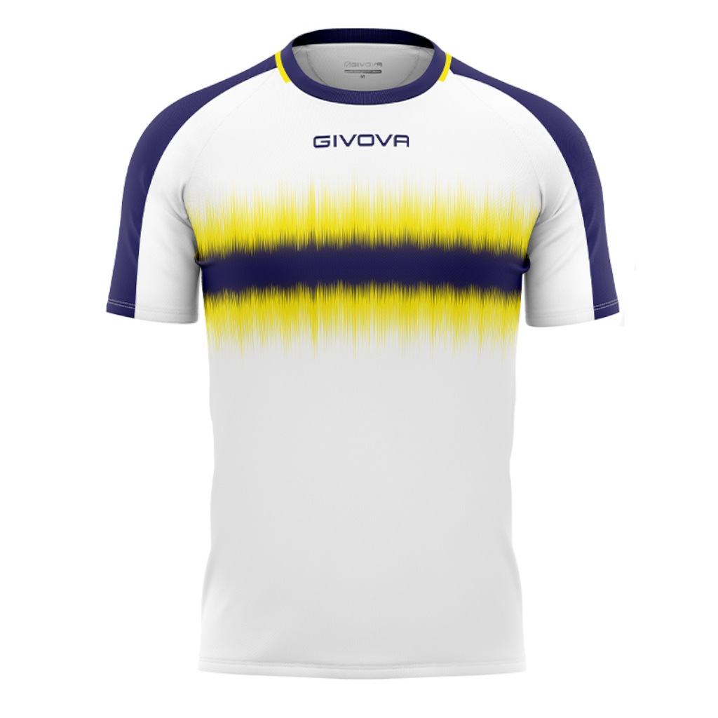 Футболка GIVOVA SHIRT RADIO INTERLOCK MA032 синій/жовтий