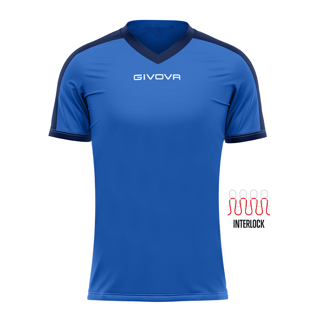 Футболка GIVOVA SHIRT REVOLUTION INTERLOCK MAC04 синій/темно-синій