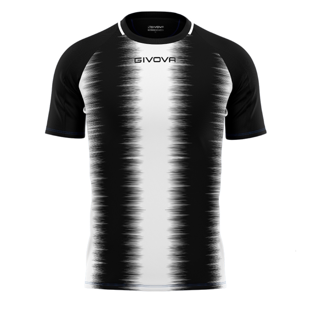 Футболка GIVOVA SHIRT STRIPE M/C INTERLOCK MAC06 білий/чорний
