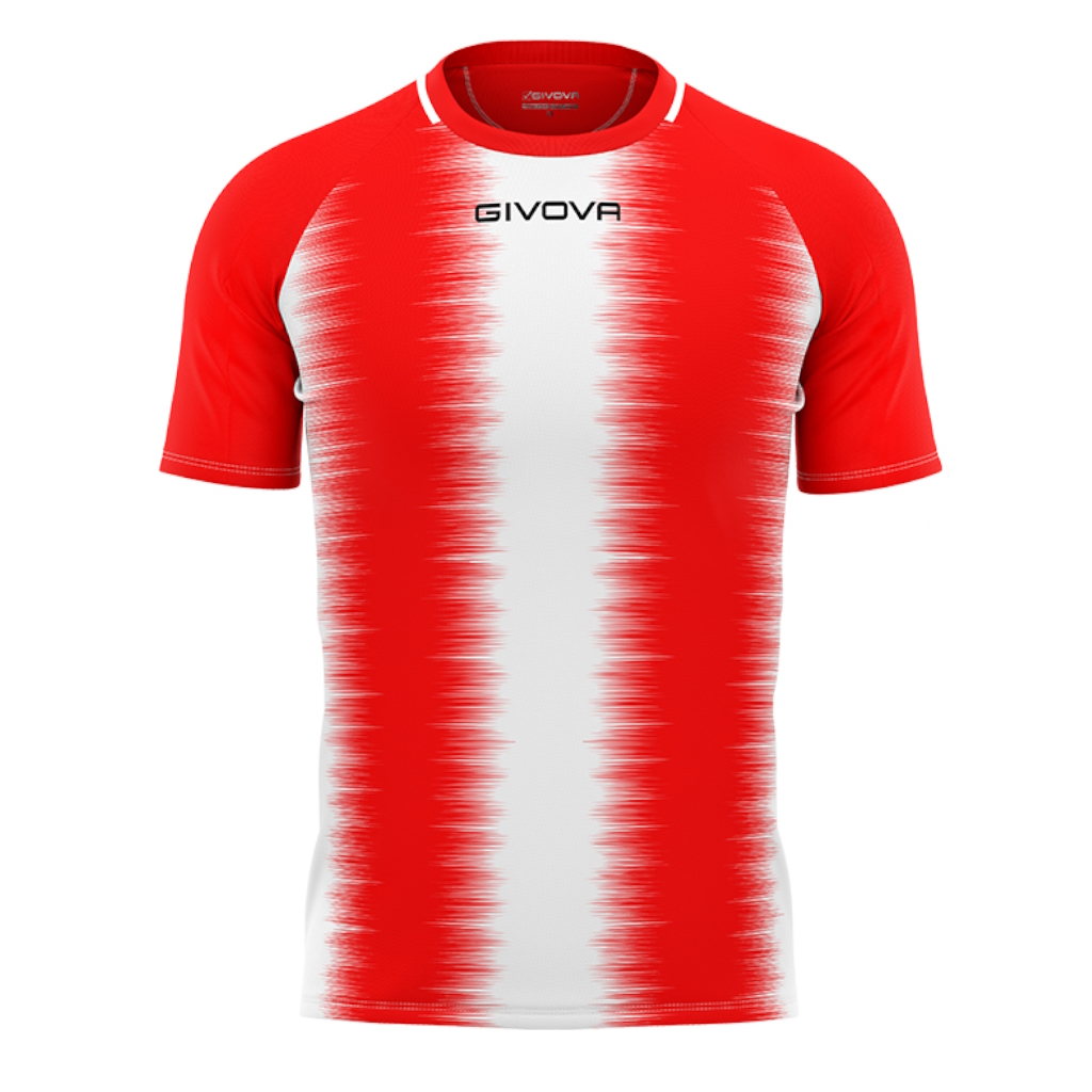 Футболка GIVOVA SHIRT STRIPE M/C INTERLOCK MAC06 червоний/білий
