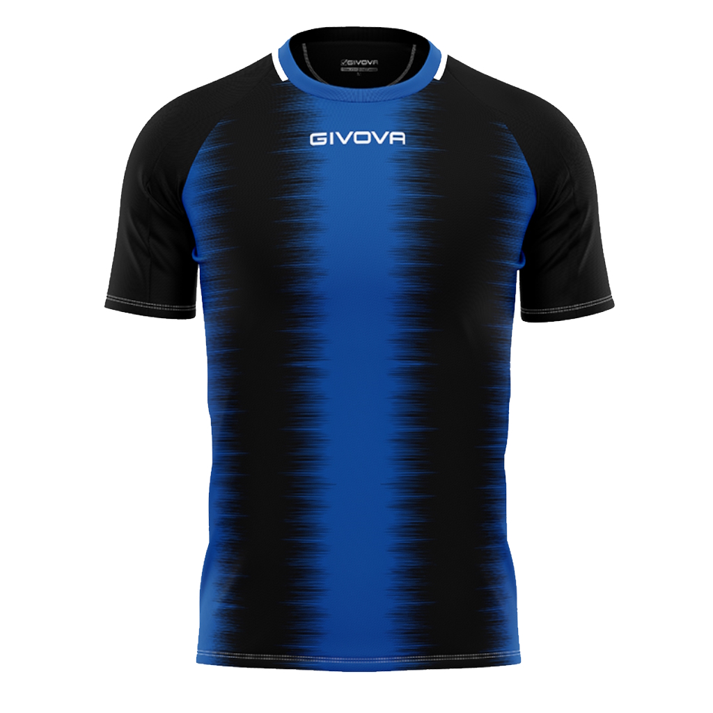 Футболка GIVOVA SHIRT STRIPE M/C INTERLOCK MAC06 чорний/синій