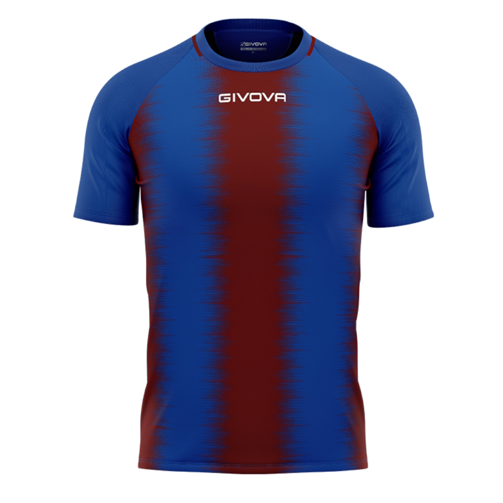 Футболка GIVOVA SHIRT STRIPE M/C INTERLOCK MAC06 синій/бордовий
