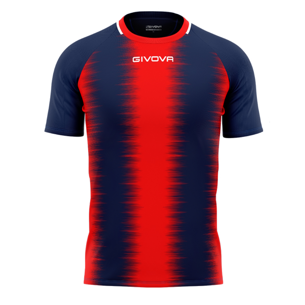 Футболка GIVOVA SHIRT STRIPE M/C INTERLOCK MAC06 синій/червоний