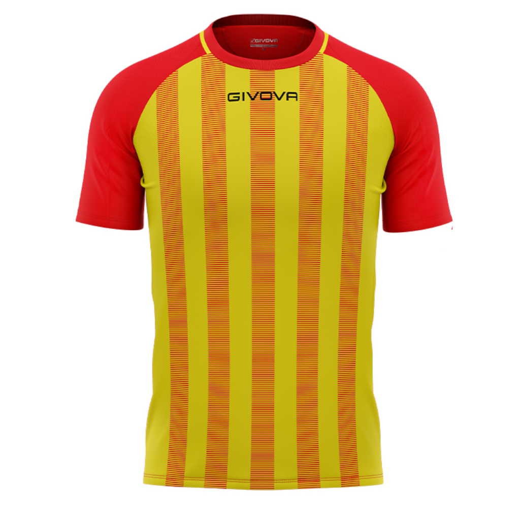 Футболка GIVOVA SHIRT TRATTO INTERLOCK MA031 червоний/жовтий