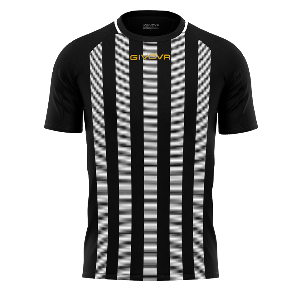 Футболка GIVOVA SHIRT TRATTO INTERLOCK MA031 чорний/білий