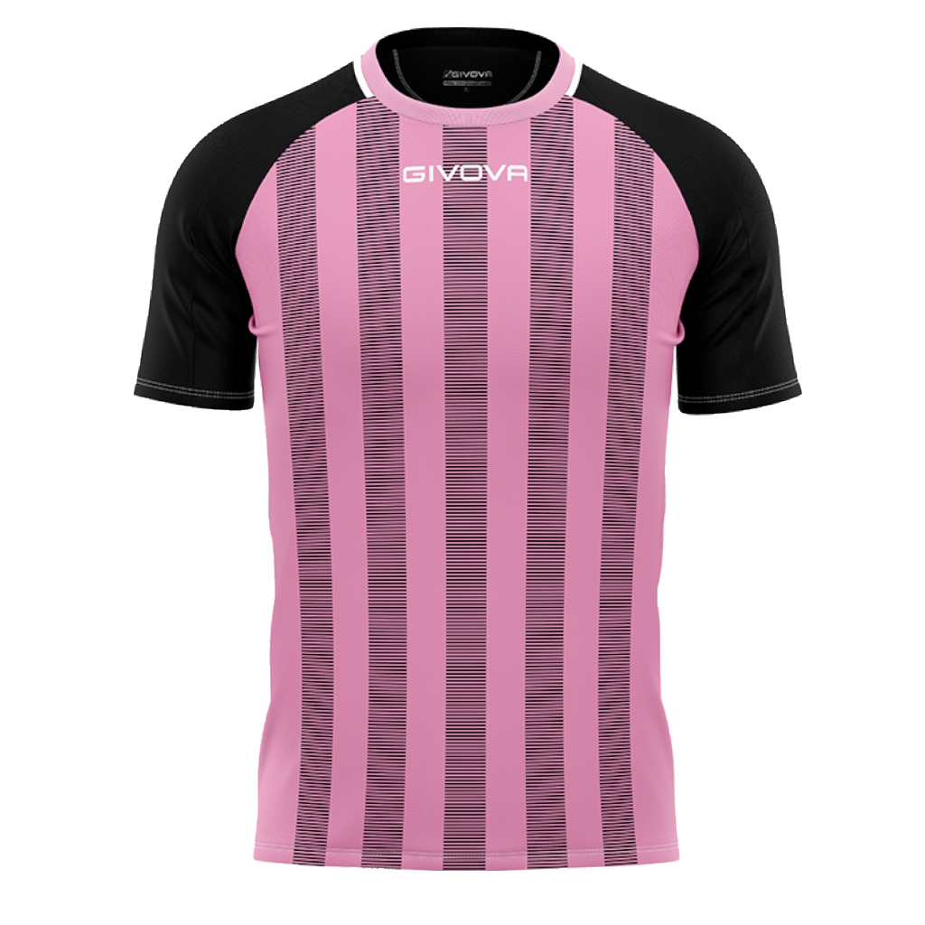 Футболка GIVOVA SHIRT TRATTO INTERLOCK MA031 рожевий/чорний