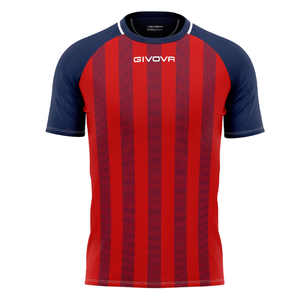Футболка GIVOVA SHIRT TRATTO INTERLOCK MA031 темно-синій/червоний