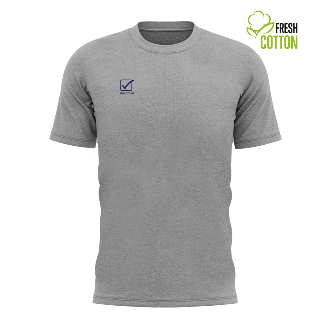 Футболка GIVOVA T-SHIRT COTONE ACTION MA027 сірий