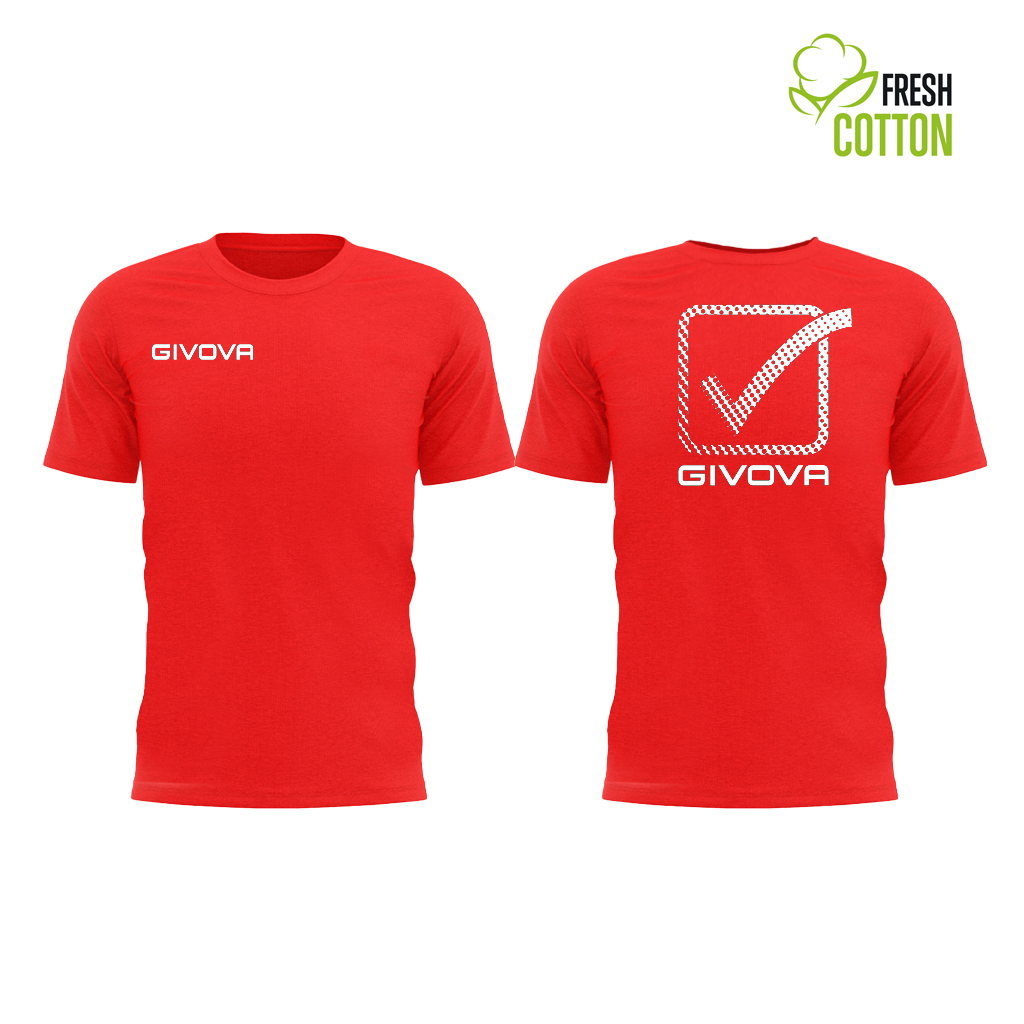 Футболка GIVOVA T-SHIRT COTONE CUBO MA028 красный