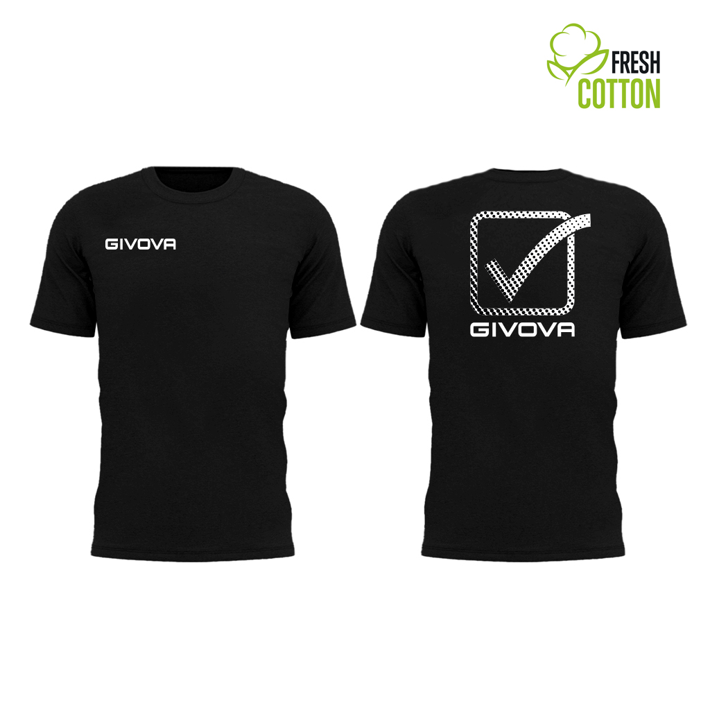 Футболка GIVOVA T-SHIRT COTONE CUBO MA028 черный