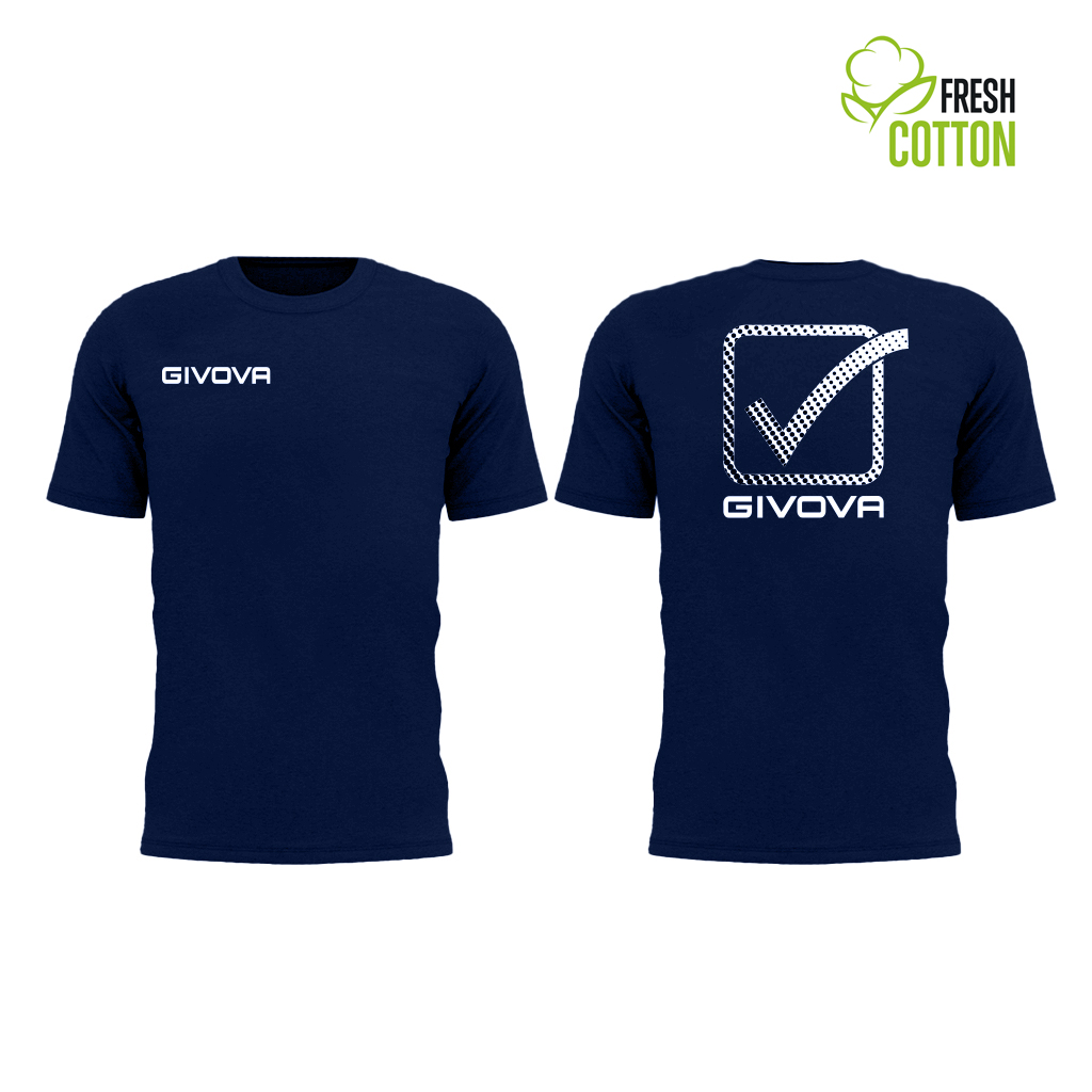 Футболка GIVOVA T-SHIRT COTONE CUBO MA028 темно-синий
