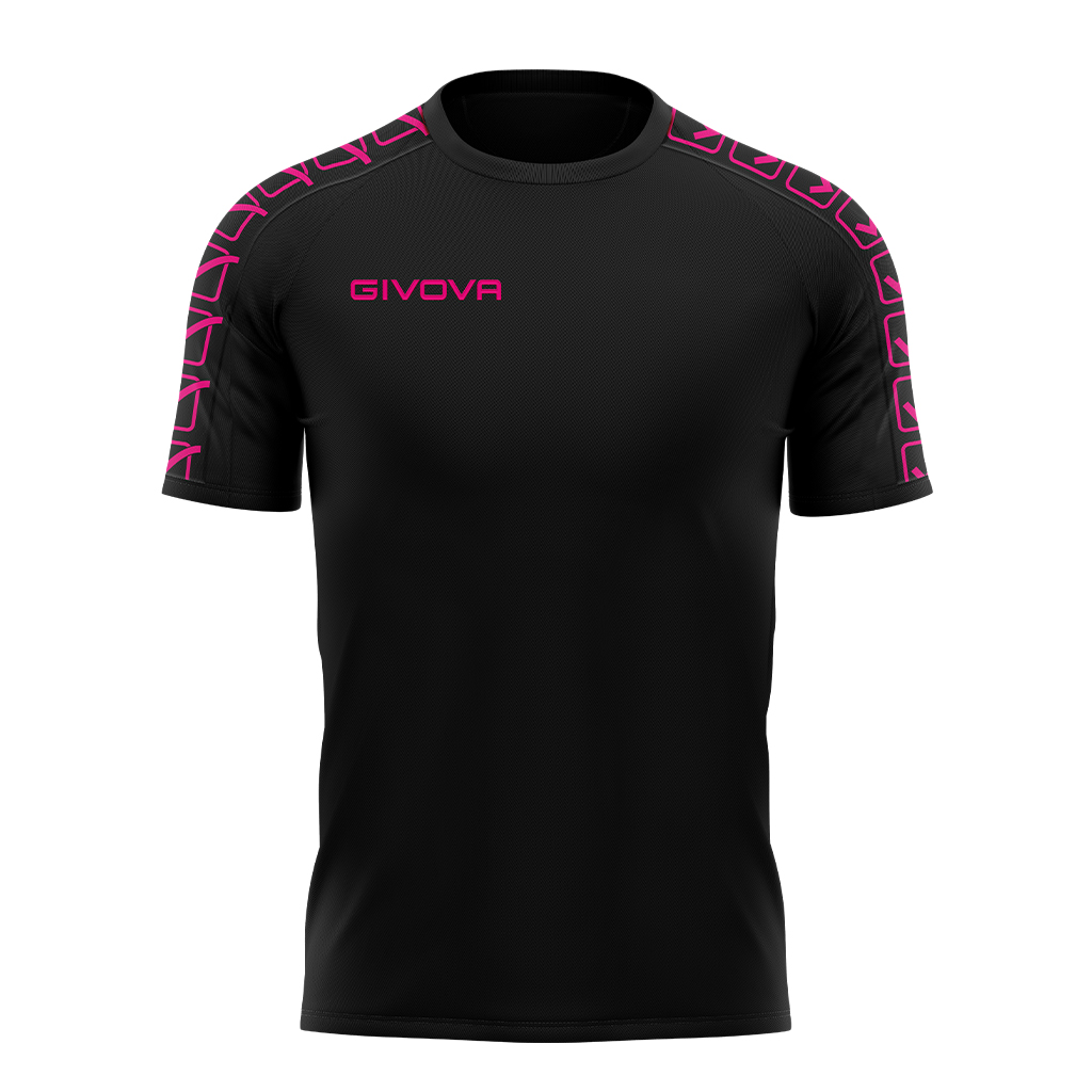 Футболка GIVOVA T-SHIRT POLY BAND BA02 черный/фуксия
