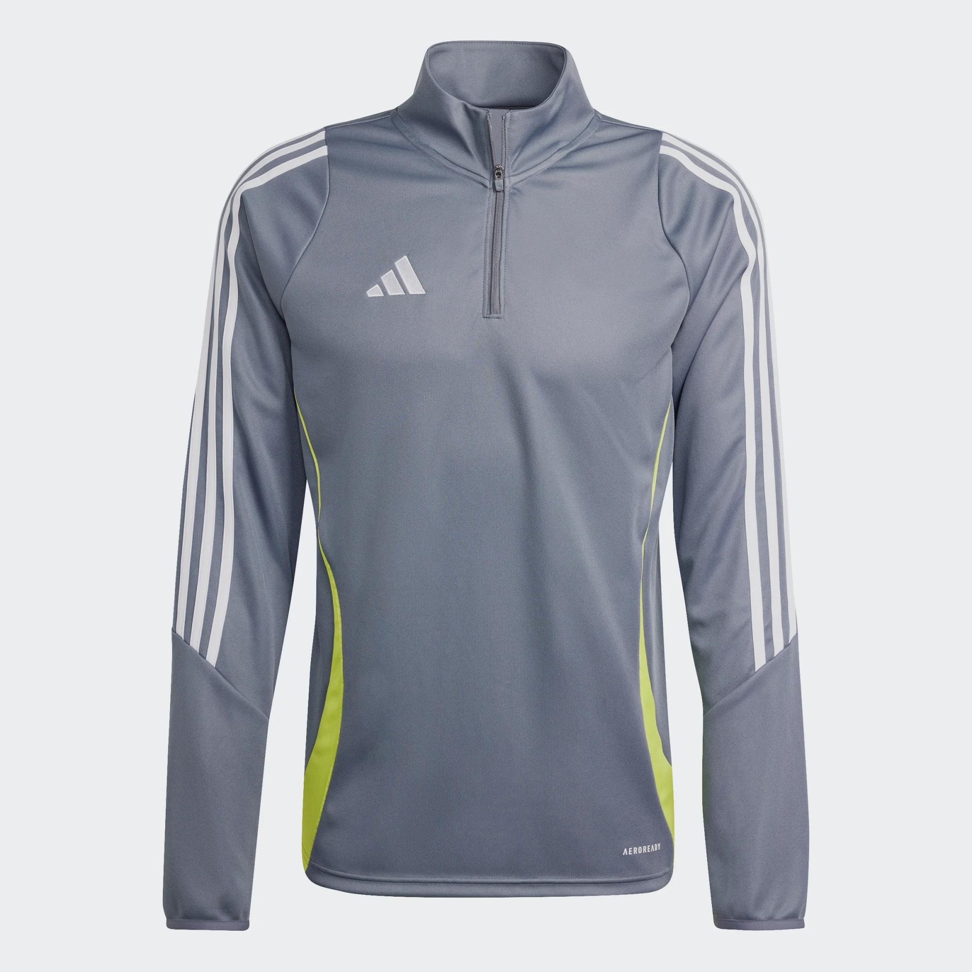 Кофта тренировочная Adidas Tiro 24 Training Top  серый/салатовый