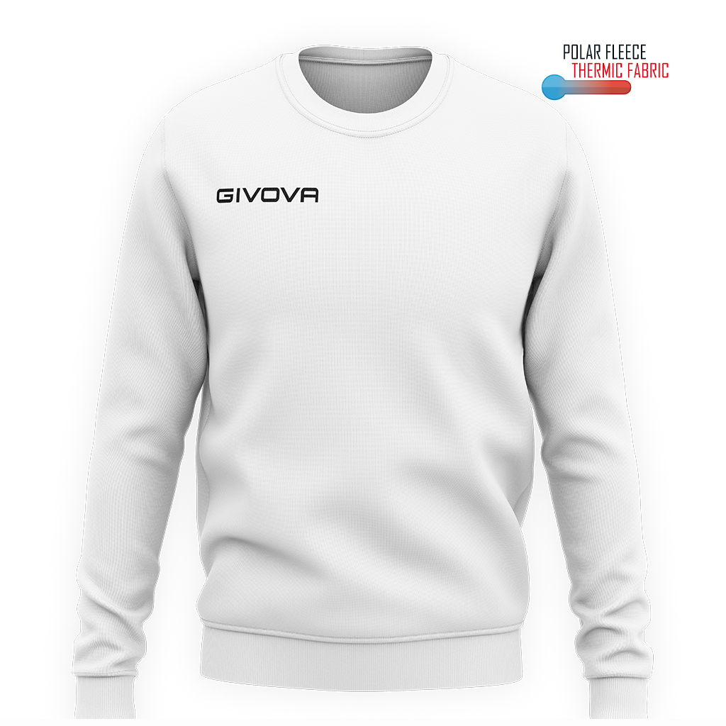 Кофта тренувальна Givova MAGLIA POLARFLEECE G/COLLO GIVOVA ONE MA019 білий