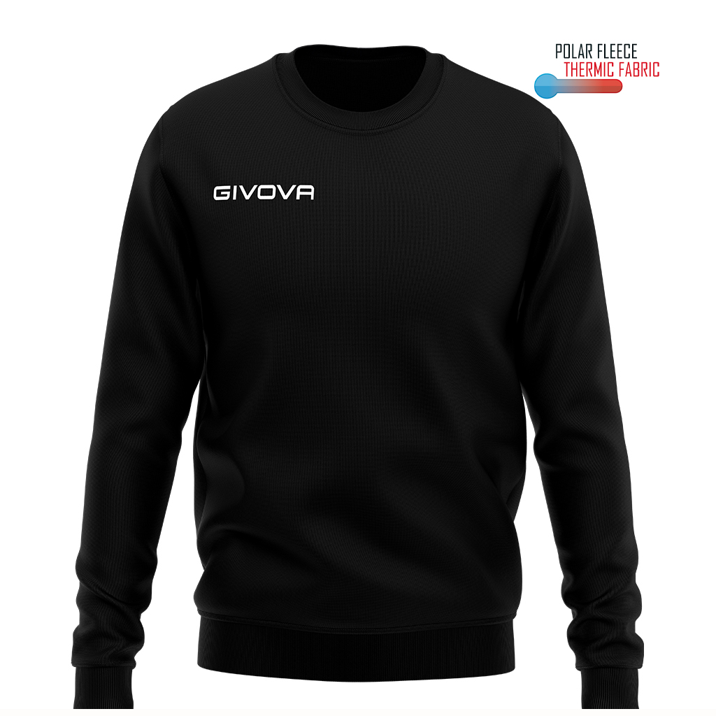 Кофта тренувальна Givova MAGLIA POLARFLEECE G/COLLO GIVOVA ONE MA019 чорний