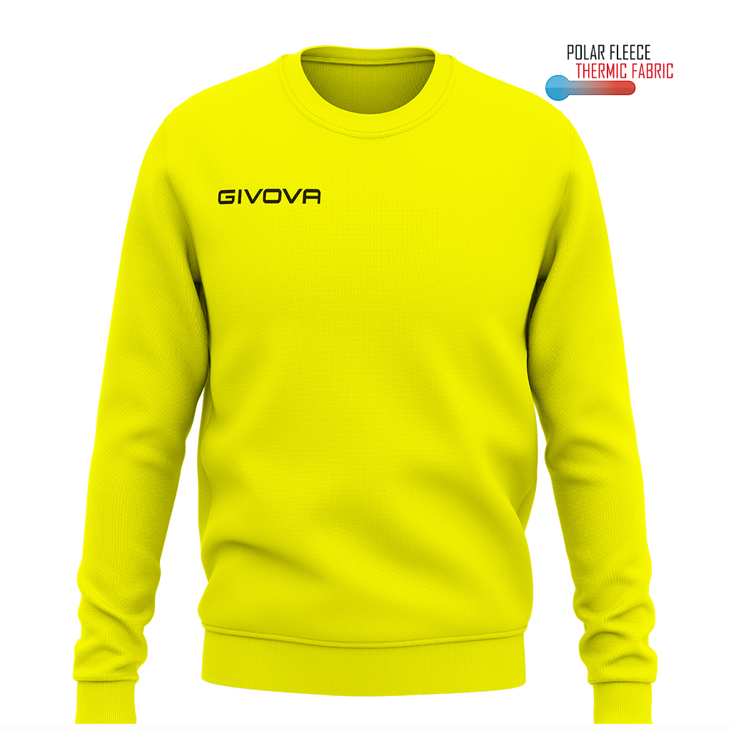 Кофта тренувальна Givova MAGLIA POLARFLEECE G/COLLO GIVOVA ONE MA019 салатовий
