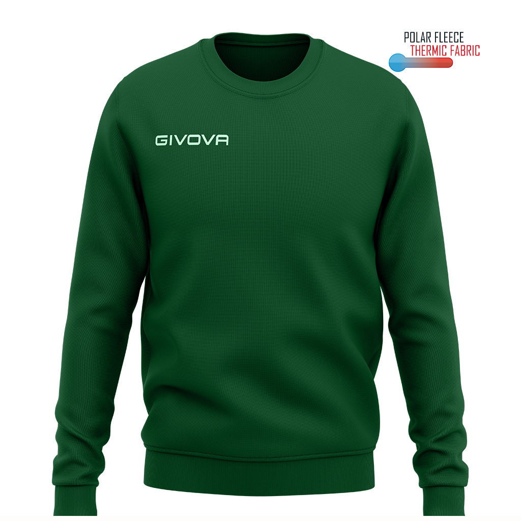 Кофта тренувальна Givova MAGLIA POLARFLEECE G/COLLO GIVOVA ONE MA019 зелений