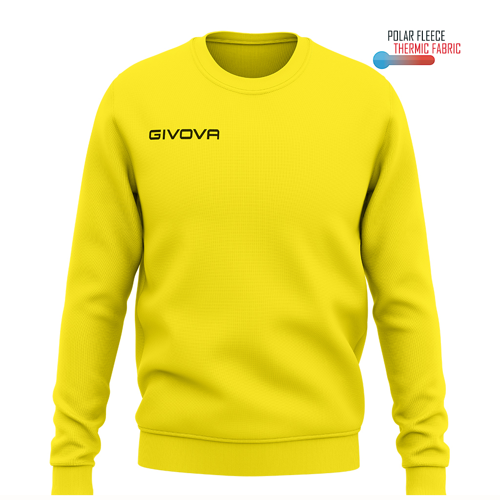 Кофта тренувальна Givova MAGLIA POLARFLEECE G/COLLO GIVOVA ONE MA019 жовтий