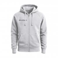 Олімпійка на блискавці Givova Felpa King Fullzip MA021 брудний білий