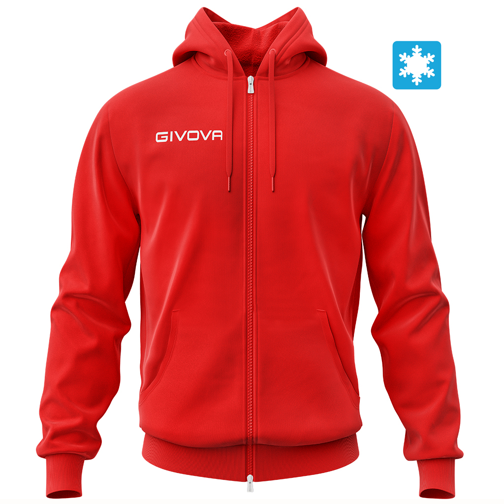 Олімпійка на блискавці Givova Felpa King Fullzip MA021 червоний