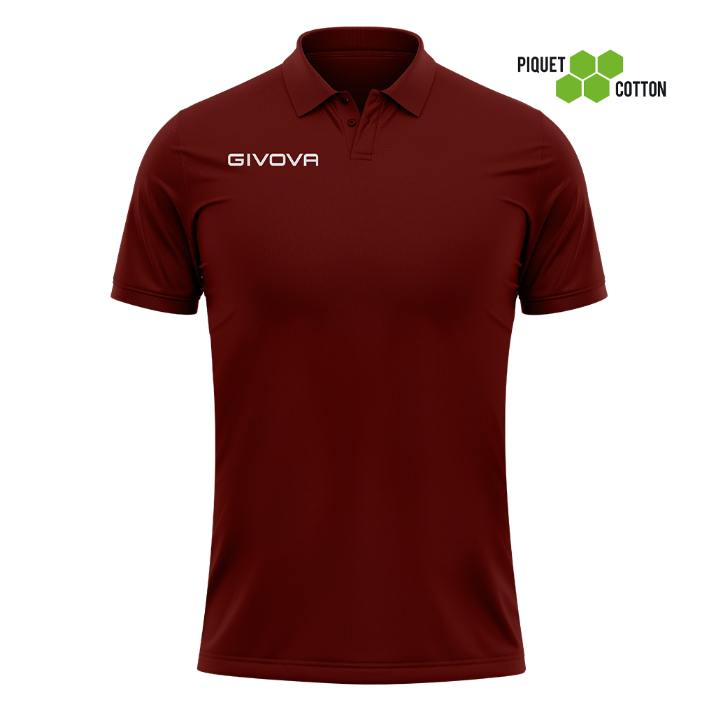 Поло Givova POLO COTONE PIQUET SUMMER MA005 бордовый