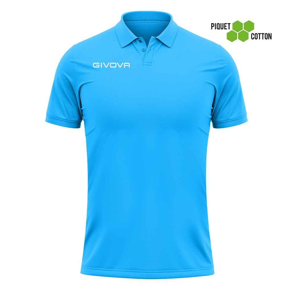 Поло Givova POLO COTONE PIQUET SUMMER MA005 голубой