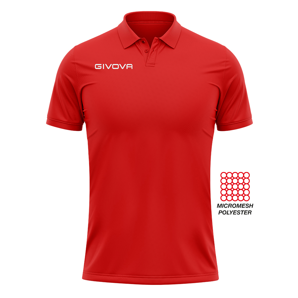 Поло Givova POLO POCKET IN MESH PK01 червоний