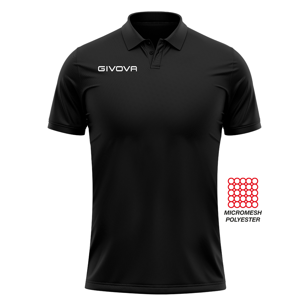 Поло Givova POLO POCKET IN MESH PK01 чорний