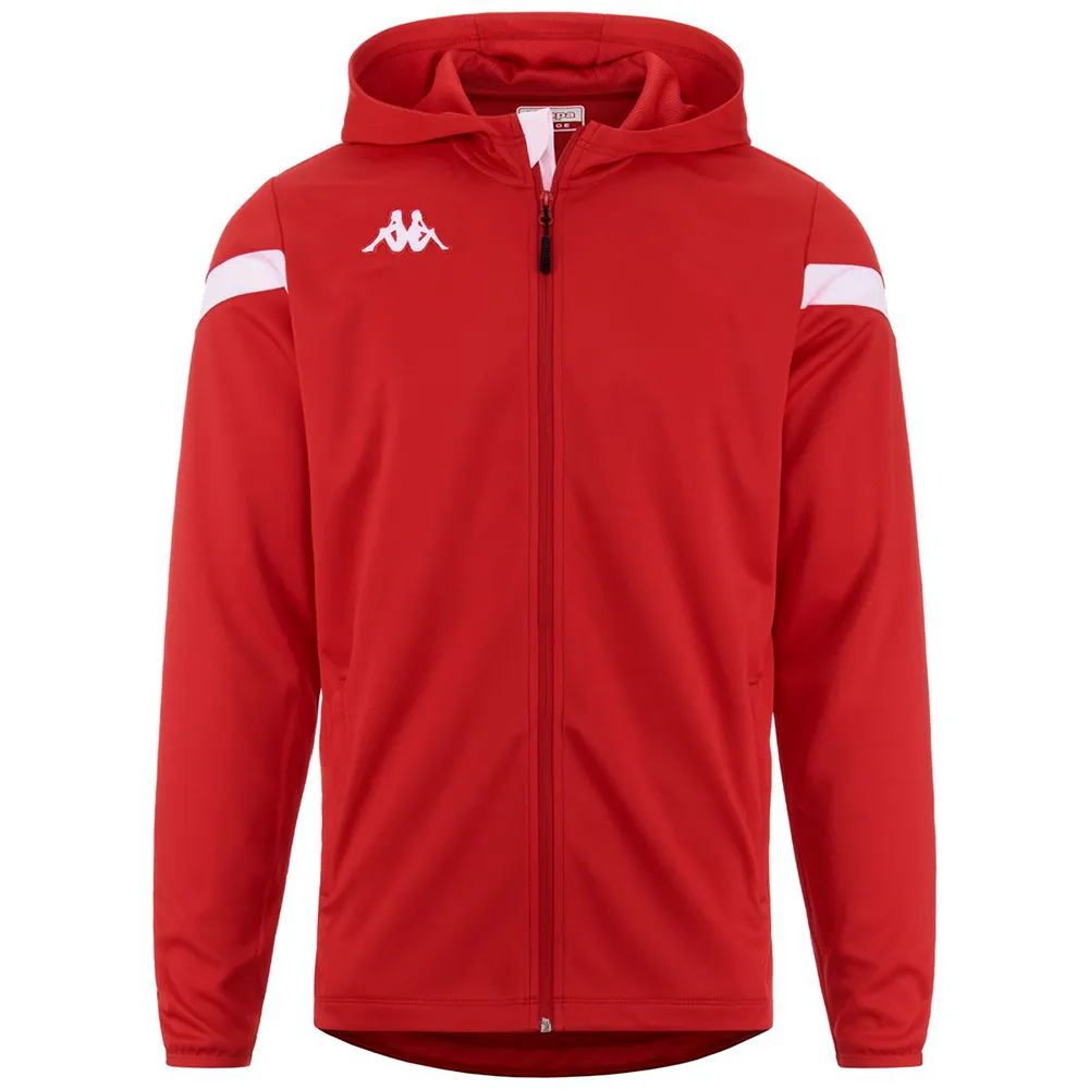 Спортивна толстовка на блискавці KAPPA DOLVE 331P2JW червоний/білий