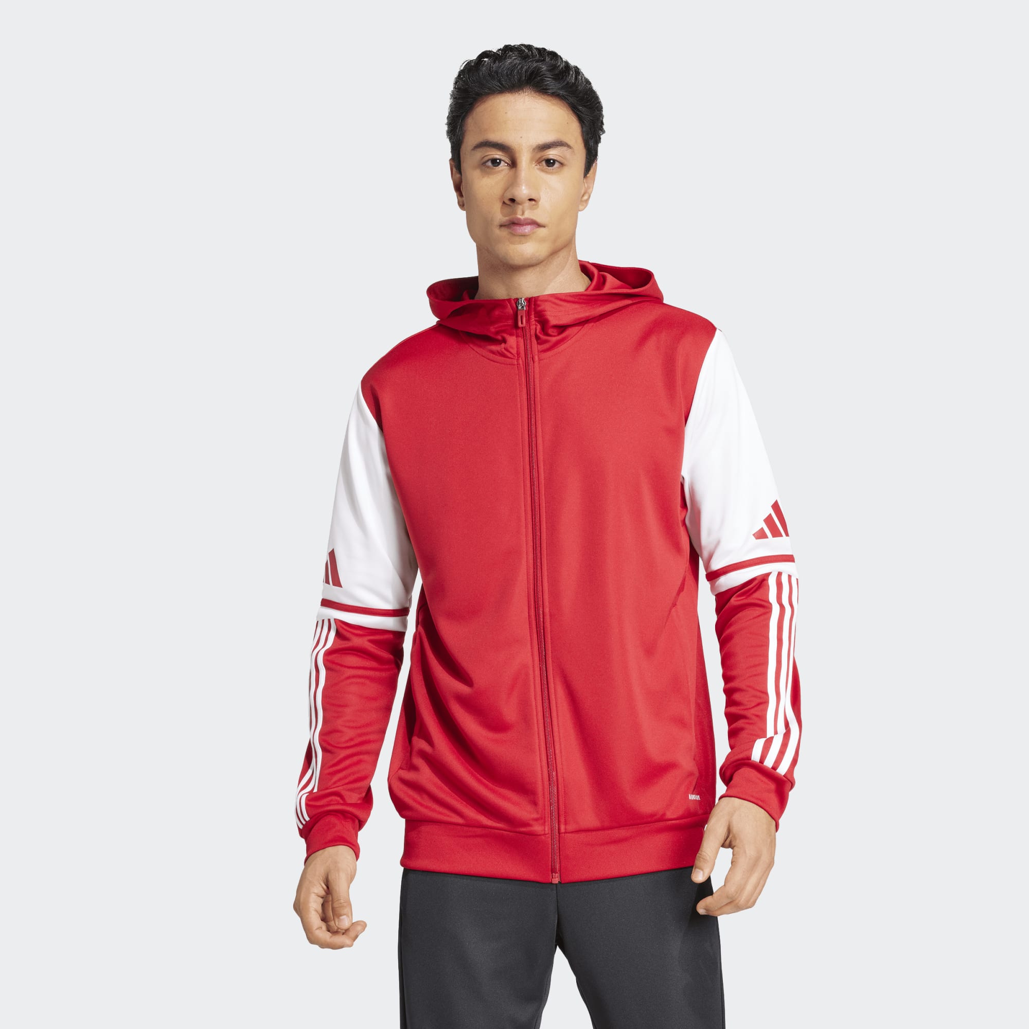 Спортивна дитяча худі на блискавці Adidas Squadra 25 Hoodie червоний/білий